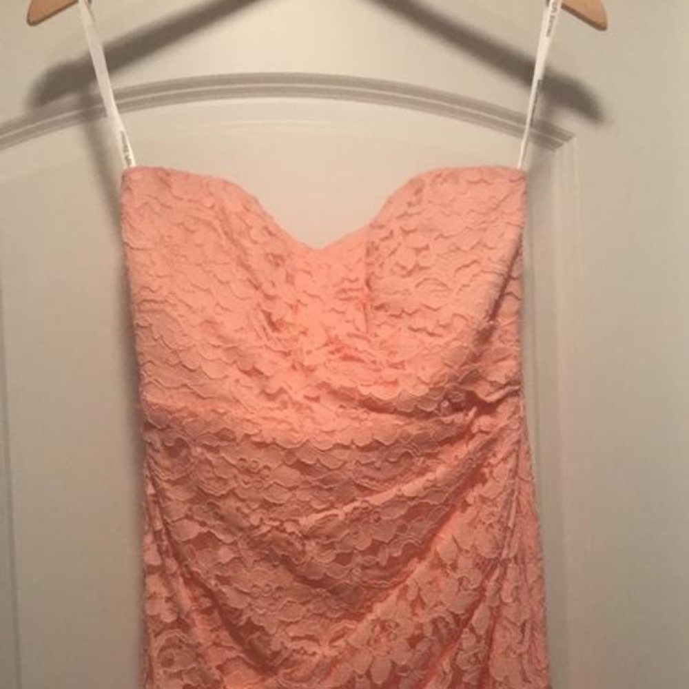 Strapless Lace Dress with Sweetheart Neckline